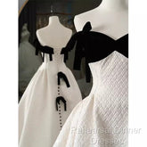 Beautiful Ball Gown Straps White Lace Long Semi Formal Prom Dress